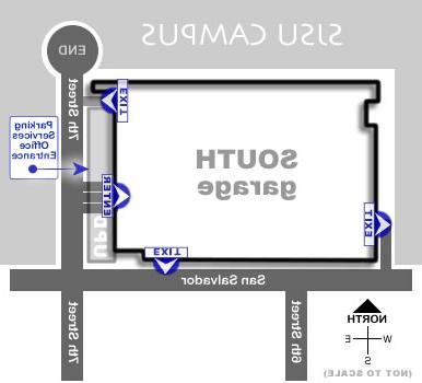 south parking garage map